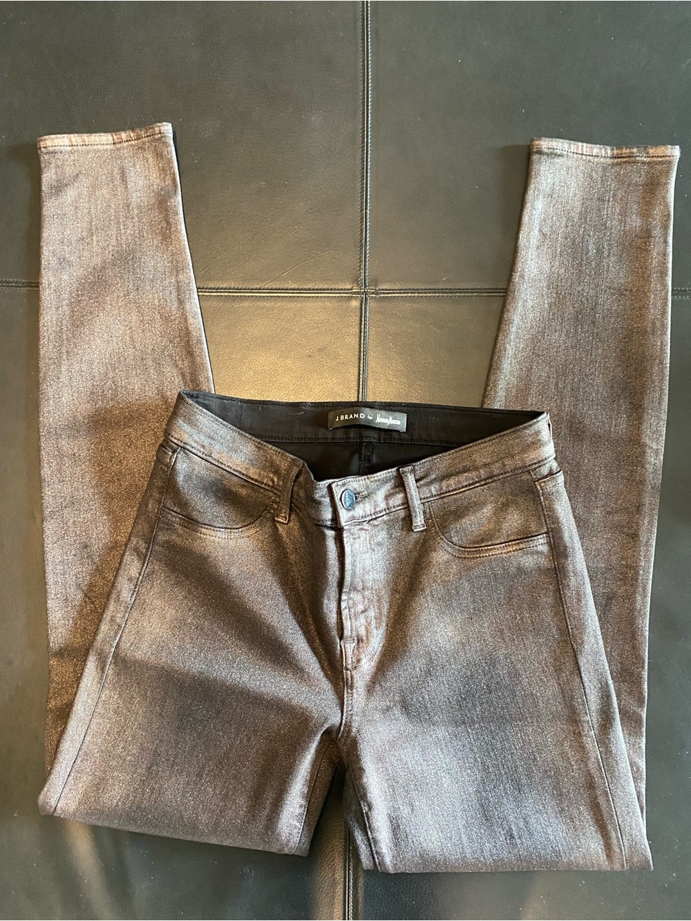 J Brand for Neiman Marcus Metallic Women’s Skinny Jeans, Sz 27, NWOT